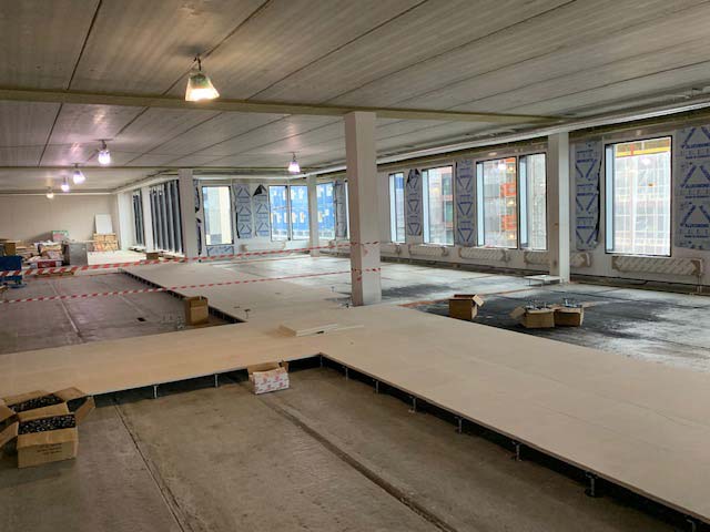 Interiör från Urban Escape installationsgolv från Flexible Office